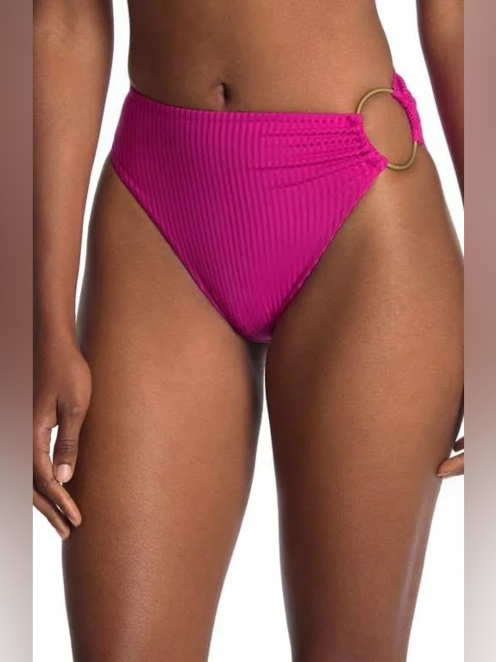 Vitamin A EcoRib Lolita Bikini Bottom in pink size 10/L